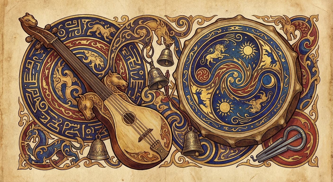 Instruments sacrés du chamanisme turc